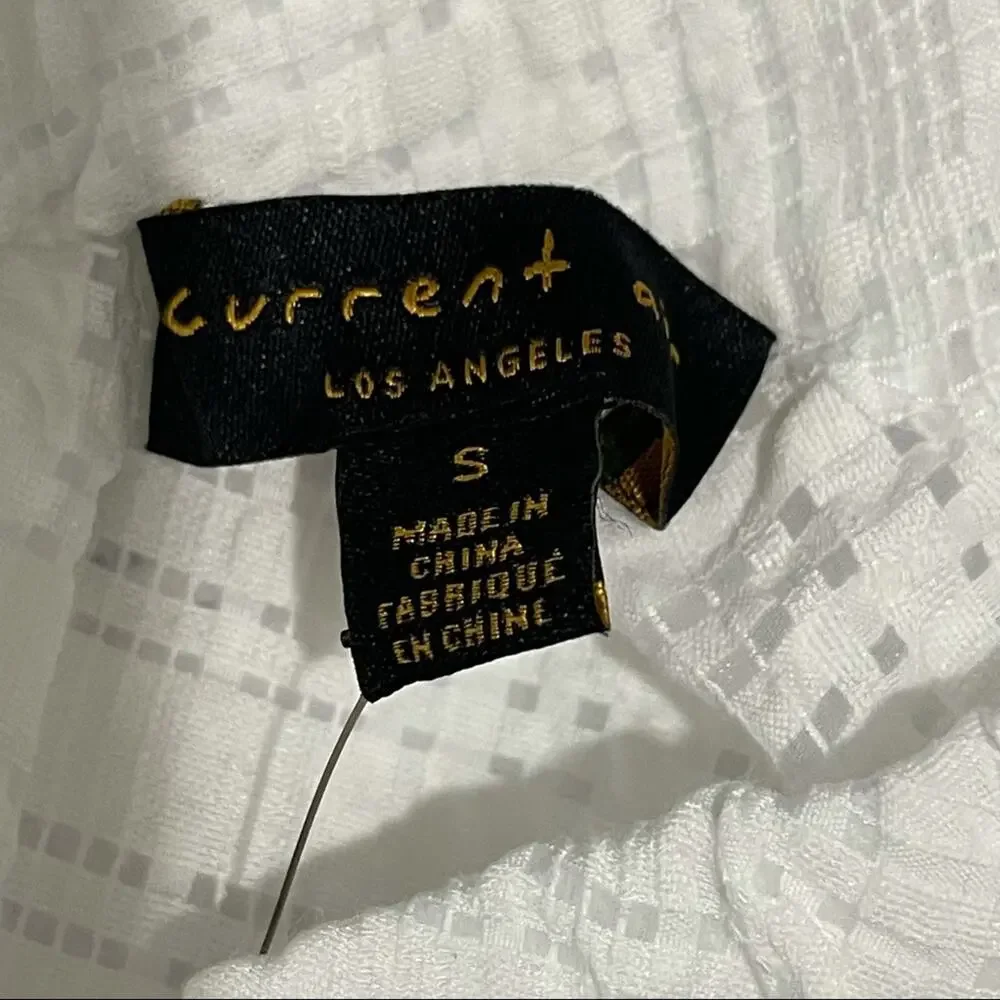 Anthropologie Current Air Bouse One Shoulder White Size Small NEW